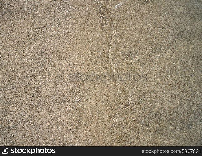 Caribbean beach sand shore detail clean waters