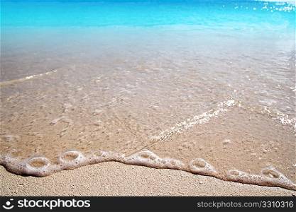 Caribbean clear beach sand texture shore wave foam
