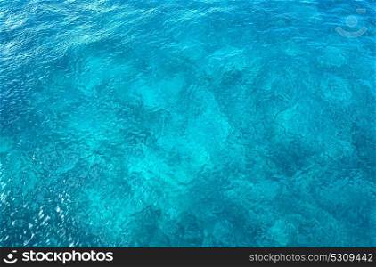 Caribbean perfect turquoise water texture in Mexico Mayan Riviera