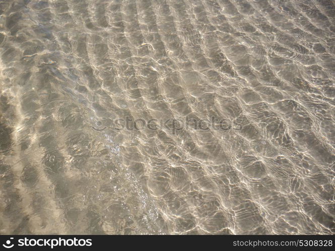 Caribbean transparent water beach reflections in shallow white sand bottom