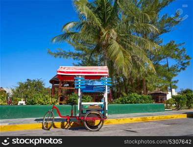 Caribbean tricycle shop bicycle of Mexico