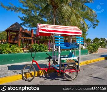 Caribbean tricycle shop bicycle of Mexico