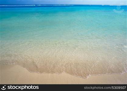 Caribbean tropical beach turquoise water texture in Mexico