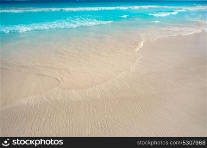 Caribbean turquoise beach in Riviera Maya of Mayan Mexico