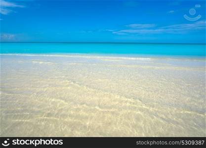 Caribbean turquoise perfect beach in Riviera Maya of Mexico