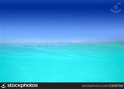 caribbean wave turquoise water high horizon