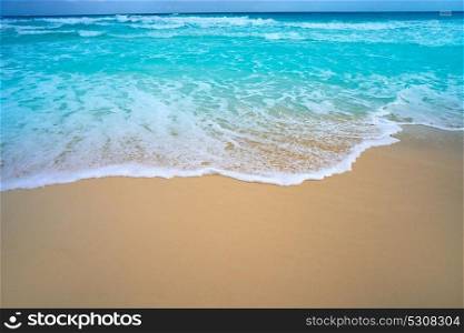 Caribbean white sand beach turquoise sea color