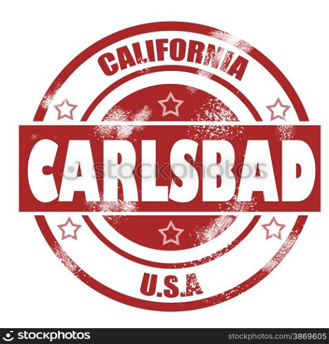 Carlsbad Stamp image with hi-res rendered artwork that could be used for any graphic design.. Carlsbad Stamp