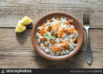 Carnaroli rice with seafood