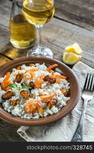 Carnaroli rice with seafood