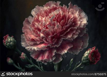 Carnation flower on dark background