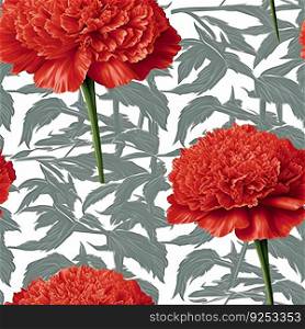 Carnation flower seamless pattern. Floral seamless background. Generative AI.. Carnation flower seamless pattern. Floral seamless background. Generative AI