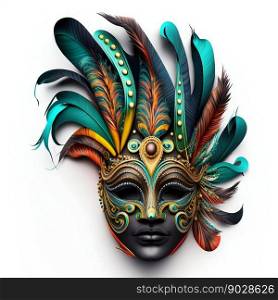 Carnival colorful mask. Generative AI. High quality illustration. Carnival colorful mask. Generative AI