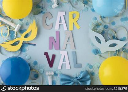carnival cute masks balloons