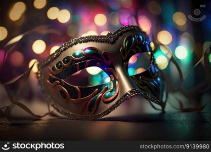 Carnival - Ve≠tian Mask Party - Masquerade Disguise. Illustration Ge≠rative AI 