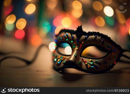 Carnival - Venetian Mask Party - Masquerade Disguise. Illustration Generative AI 