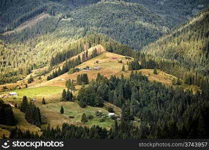 Carpathian mountain hills. Carpathian mountains, Ukraine