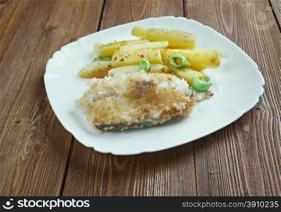Carpe frite - fried carp .French cuisine