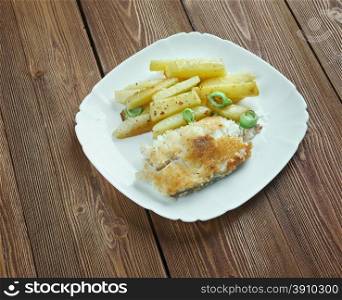 Carpe frite - fried carp .French cuisine
