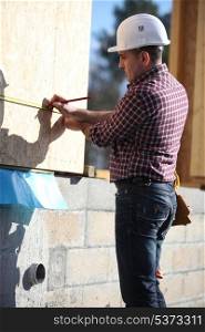 carpenter at work outdoors
