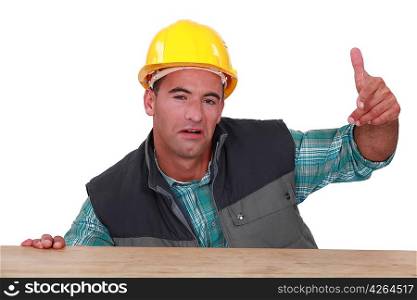 Carpenter giving thumbs-up