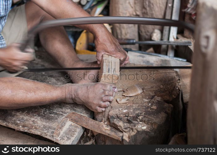 carpenter man made of wood job