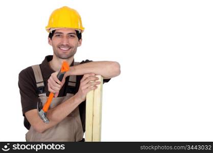 Carpenter with hammer