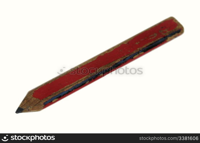 carpenters pencil isolated on white with clipping path
