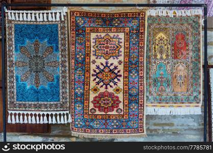 Carpet shop in Bukhara, Uzbekistan.
