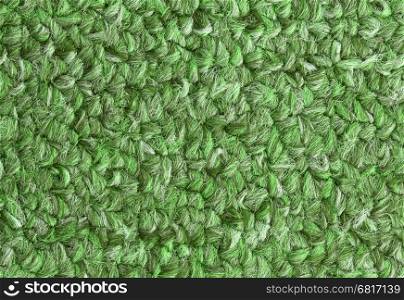 Carpet texture close-up, green furry carpet texture background