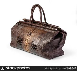 carpetbag isolated on white with clipping path