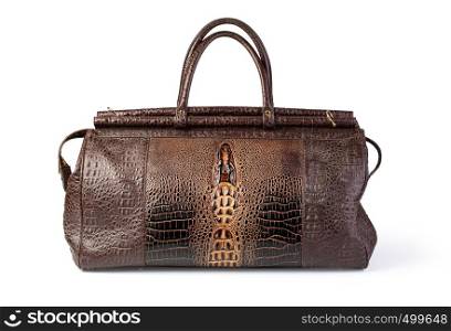 carpetbag isolated on white with clipping path