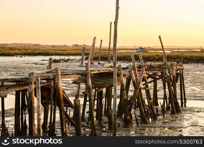 Carrasqueira ancient fishing port in comporta, alentejo Portugal.