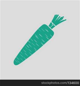 Carrot  icon. Gray background with green. Vector illustration.