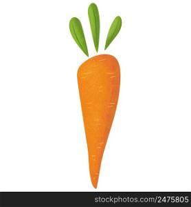 Carrot isolated on white. Hand drawn vector vegetable in cartoon style. Carrot isolated on white. Hand drawn vector vegetable in cartoon style.