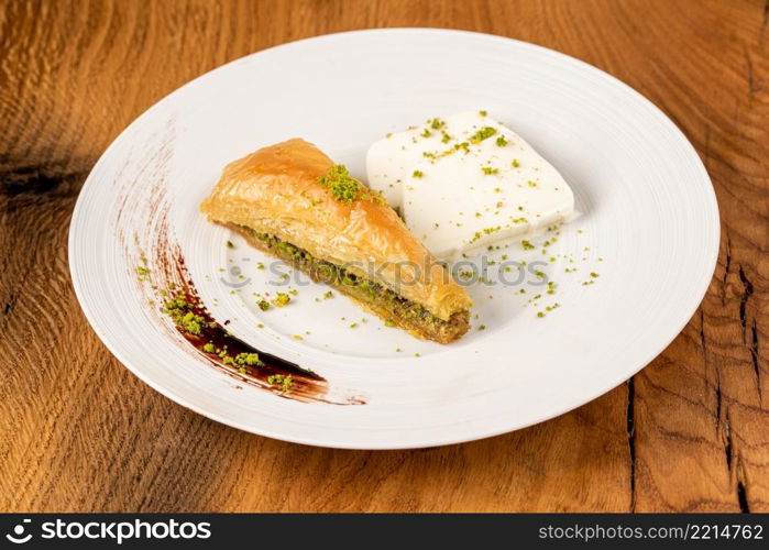 "Carrot slice baklava, Baklava with pistachio. Turkish traditional dessert. Turkish name "havuc dilimi"."