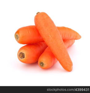 Carrot tubers isolated on white background