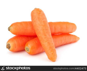 Carrot tubers isolated on white background