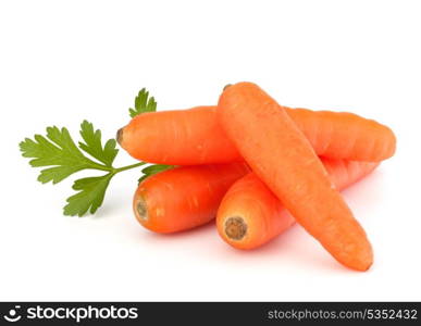 Carrot tubers isolated on white background