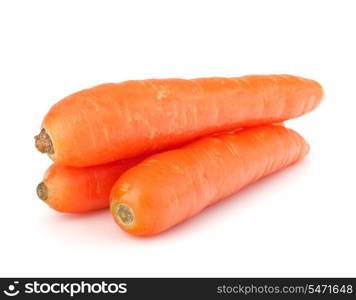 Carrot tubers isolated on white background