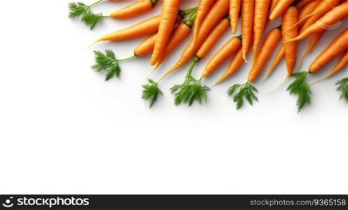 carrot with white background top view Created With Generative AI Technology
