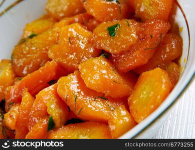 Carrots Vichy - Stewed carrots with cream and parsley