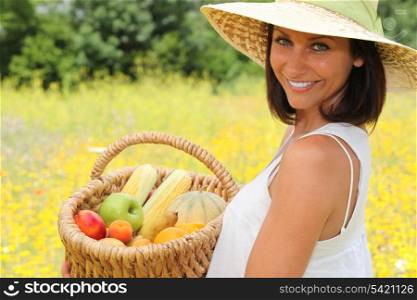carrying basket fruit