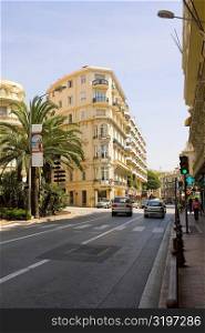 Cars moving on a road in a city, Monte Carlo, Monaco