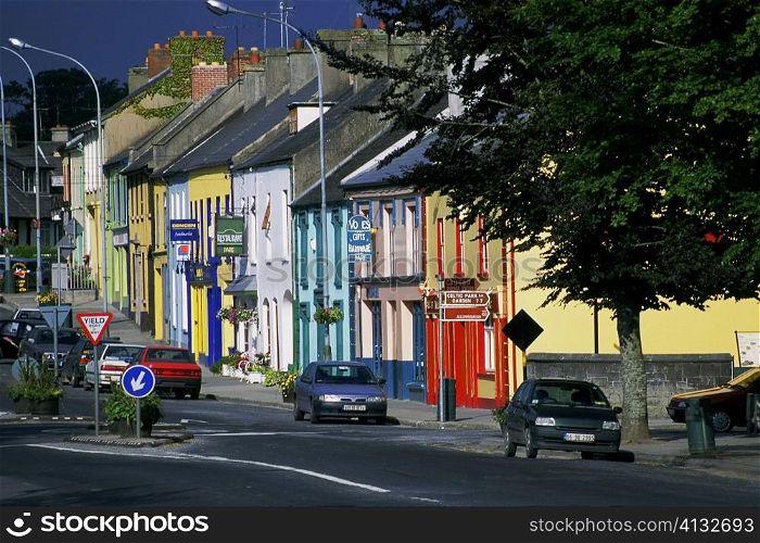 Cars parked in front of a building, Adare, Republic of Ireland