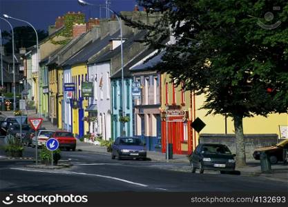 Cars parked in front of a building, Adare, Republic of Ireland