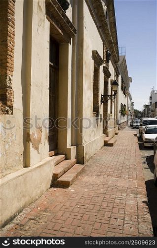 Cars parked in front of houses on the street, Santo Domingo, Dominican Republic