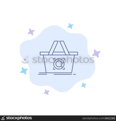 Cart, Add To Cart, Basket, Shopping Blue Icon on Abstract Cloud Background