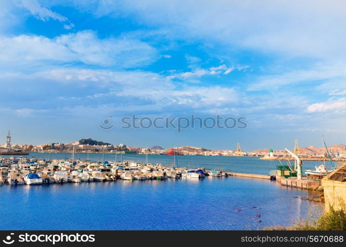 Cartagena Murcia port marina in Mediterranean Spain