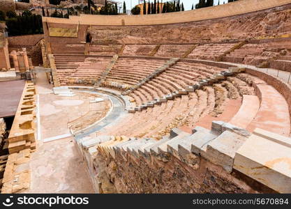 Cartagena Roman Amphitheater in Murcia at Spain